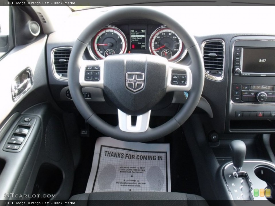 Black Interior Steering Wheel for the 2011 Dodge Durango Heat #50067658