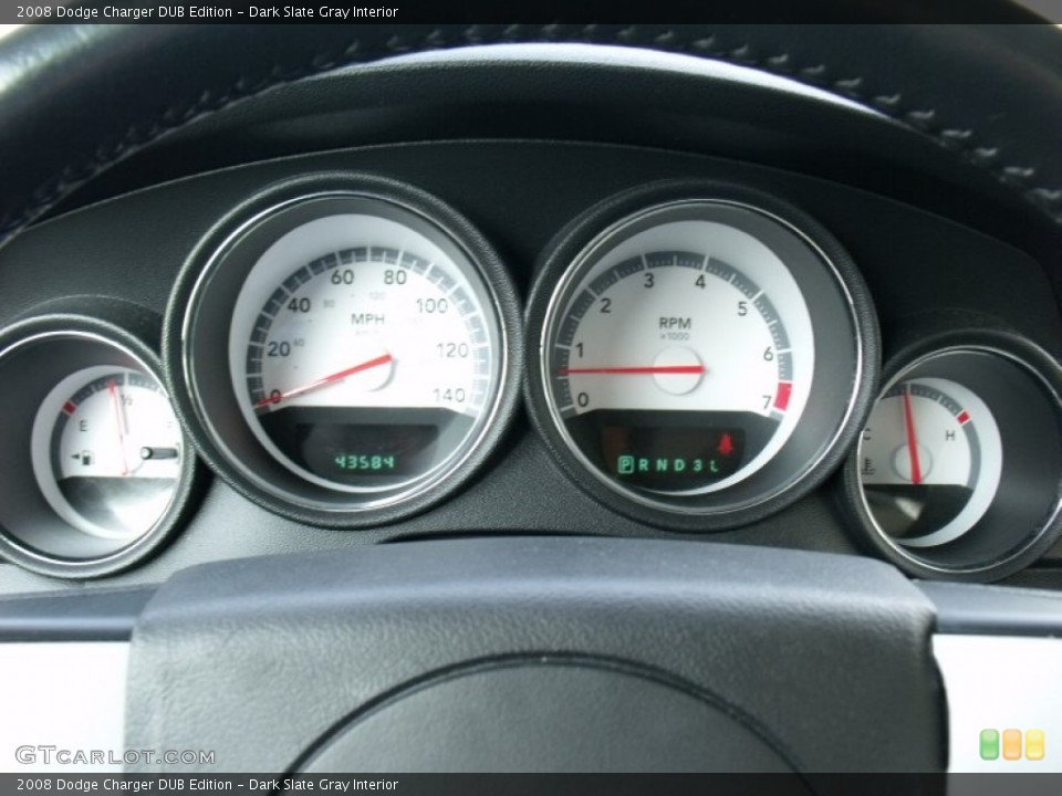 Dark Slate Gray Interior Gauges for the 2008 Dodge Charger DUB Edition #50068801