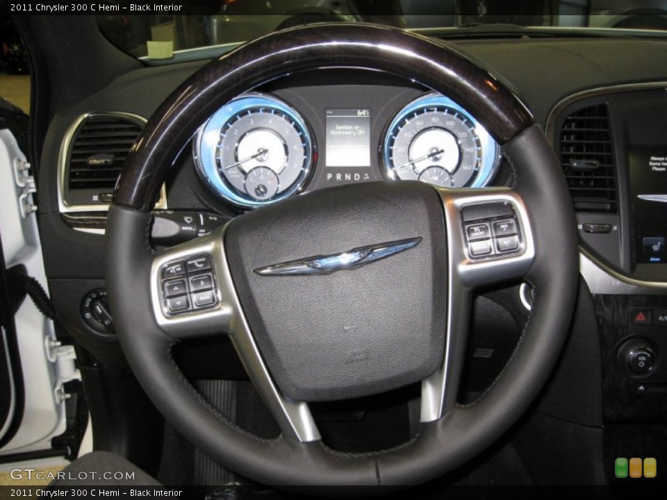 Black Interior Steering Wheel for the 2011 Chrysler 300 C Hemi #50071318