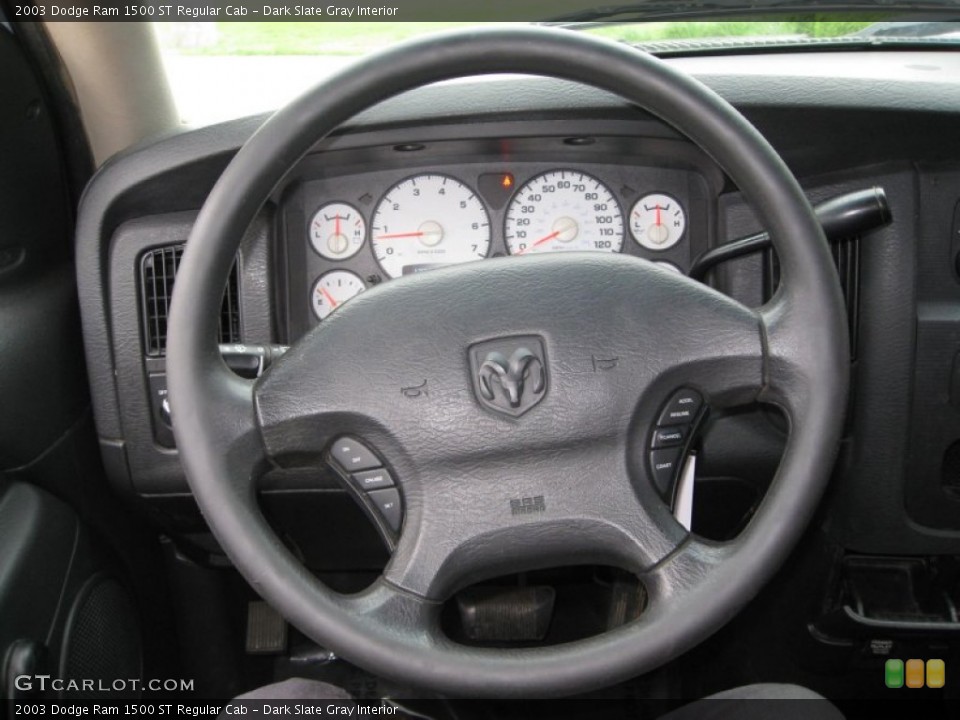 Dark Slate Gray Interior Steering Wheel for the 2003 Dodge Ram 1500 ST Regular Cab #50071810