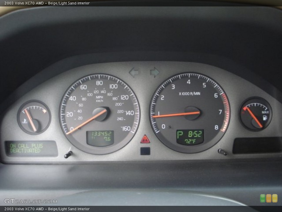 Beige/Light Sand Interior Gauges for the 2003 Volvo XC70 AWD #50071864