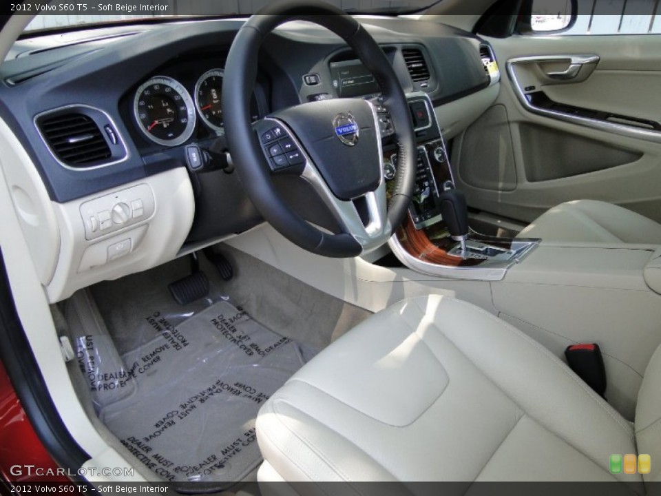 Soft Beige Interior Dashboard for the 2012 Volvo S60 T5 #50072041