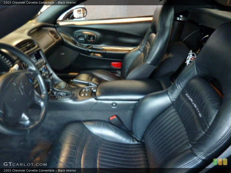 Black Interior Photo for the 2003 Chevrolet Corvette Convertible #50076235