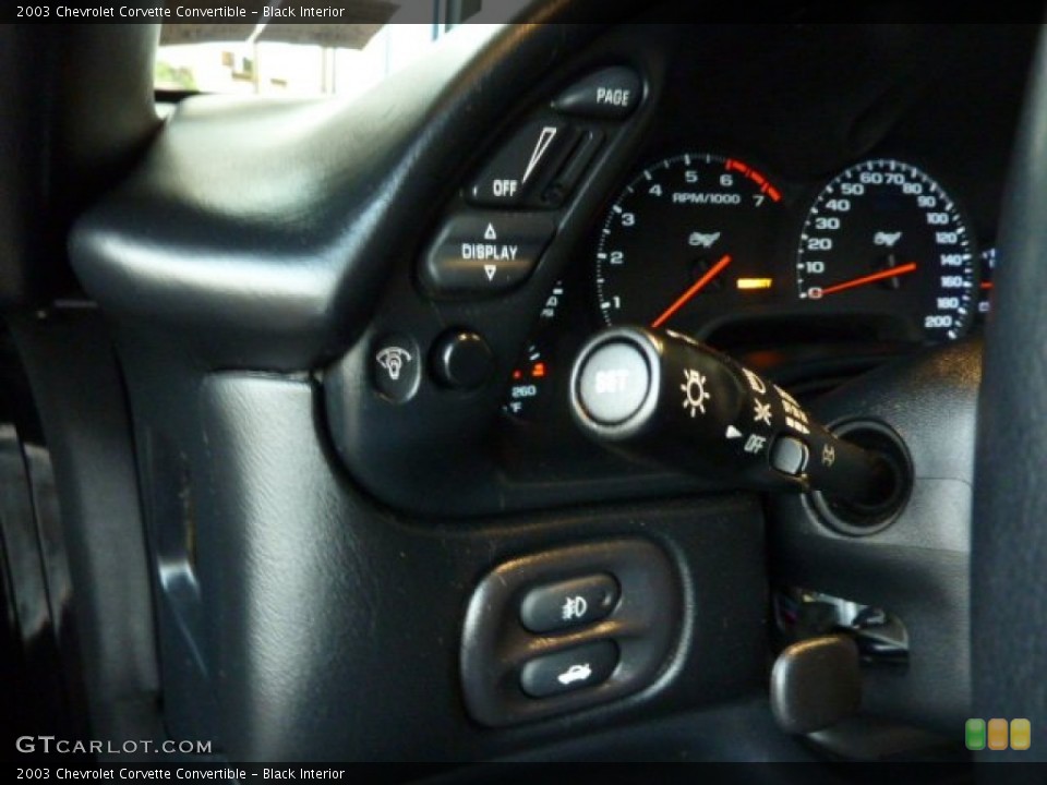 Black Interior Controls for the 2003 Chevrolet Corvette Convertible #50076367