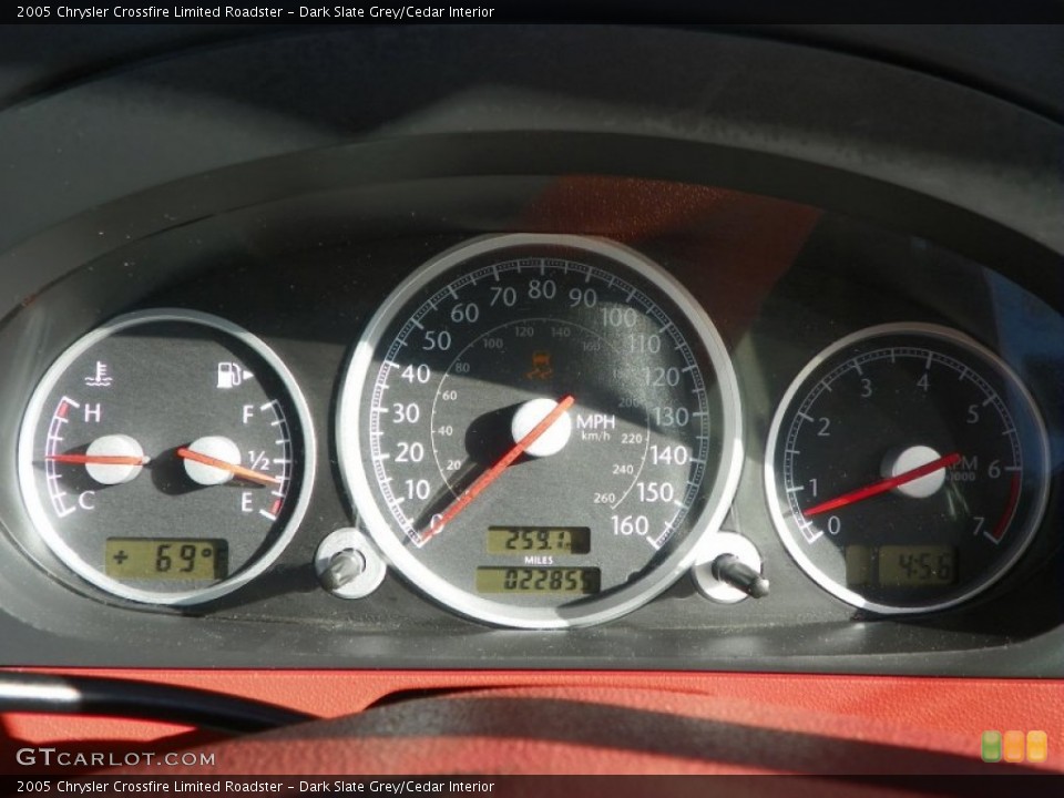Dark Slate Grey/Cedar Interior Gauges for the 2005 Chrysler Crossfire Limited Roadster #50076871