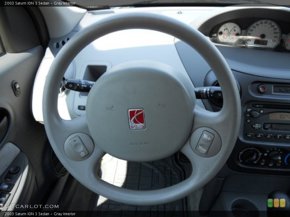 Gray Interior Steering Wheel for the 2003 Saturn ION 3 Sedan #50078557