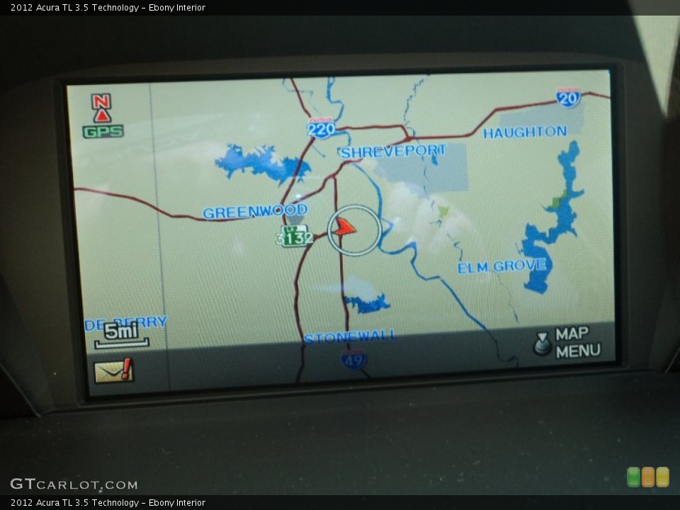 Ebony Interior Navigation for the 2012 Acura TL 3.5 Technology #50078602