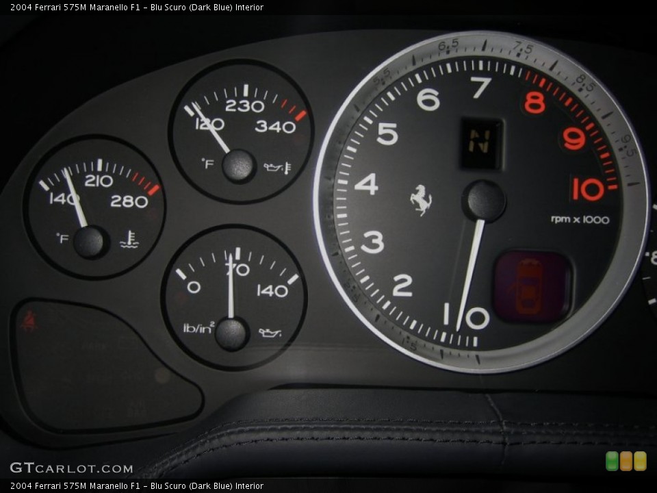 Blu Scuro (Dark Blue) Interior Gauges for the 2004 Ferrari 575M Maranello F1 #50079844