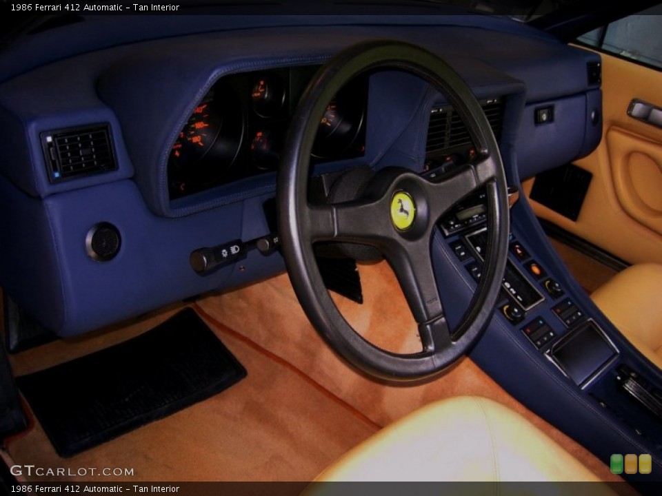 Tan Interior Steering Wheel for the 1986 Ferrari 412 Automatic #50093856