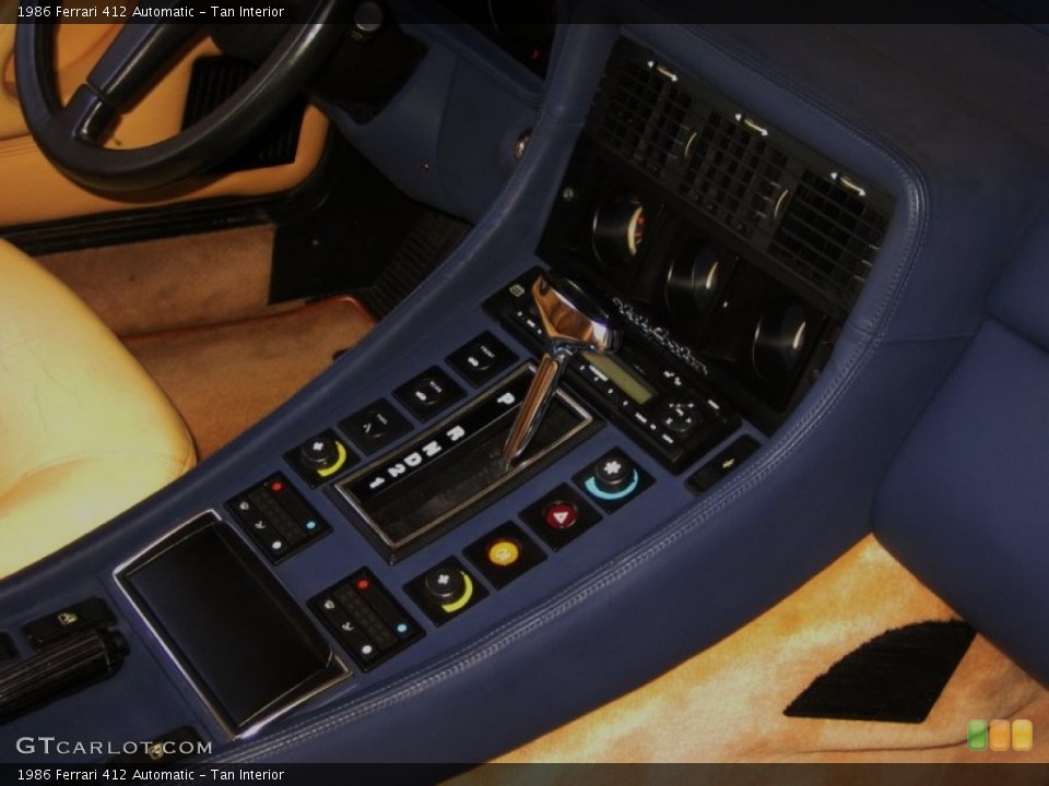Tan Interior Controls for the 1986 Ferrari 412 Automatic #50093889