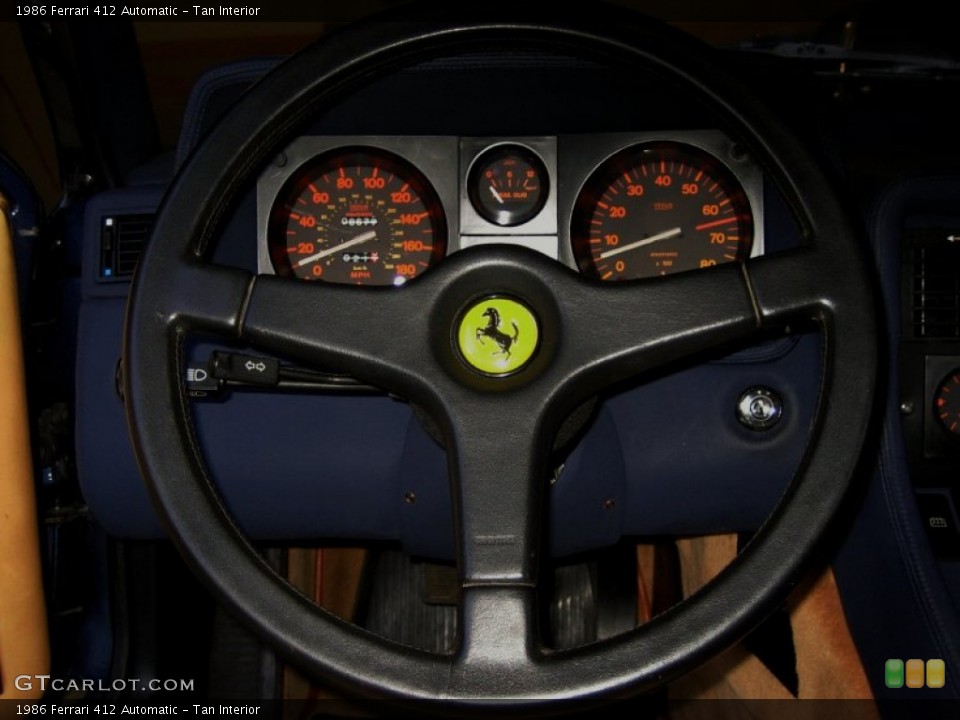 Tan Interior Steering Wheel for the 1986 Ferrari 412 Automatic #50093901