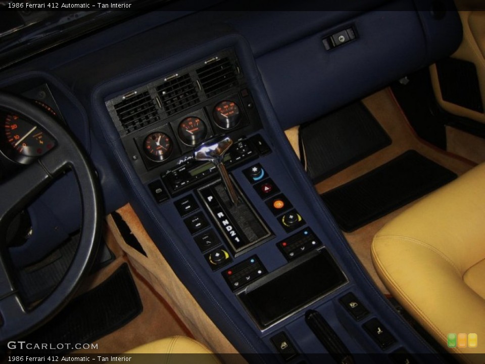 Tan Interior Controls for the 1986 Ferrari 412 Automatic #50093955