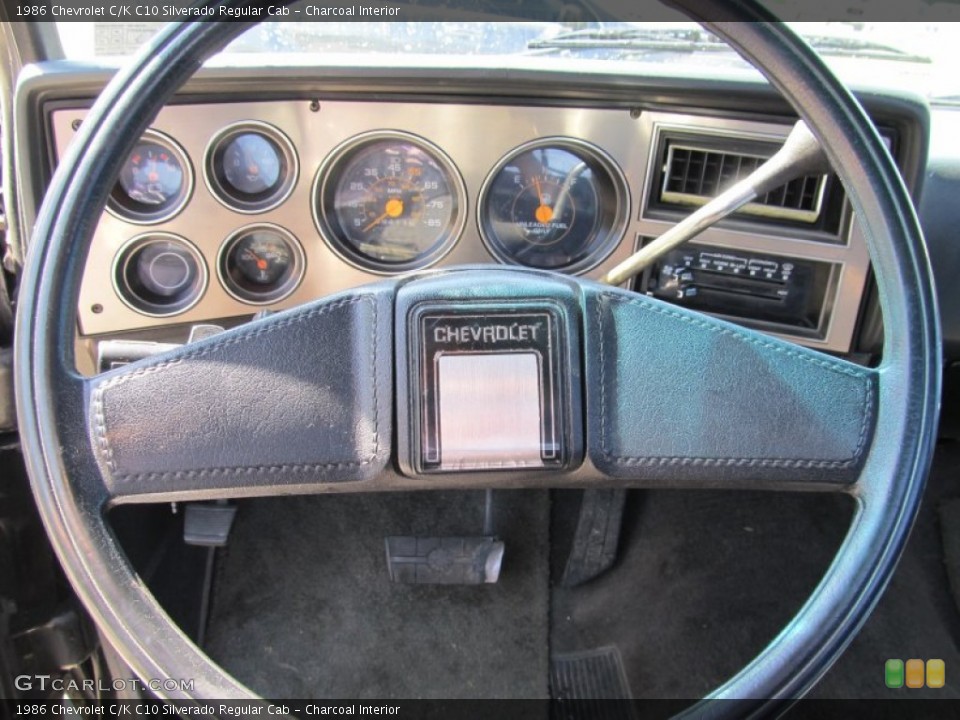 Charcoal Interior Steering Wheel for the 1986 Chevrolet C/K C10 Silverado Regular Cab #50094816