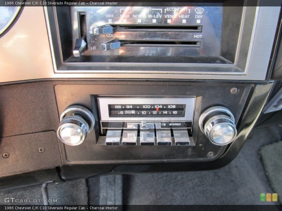 Charcoal Interior Controls for the 1986 Chevrolet C/K C10 Silverado Regular Cab #50094846