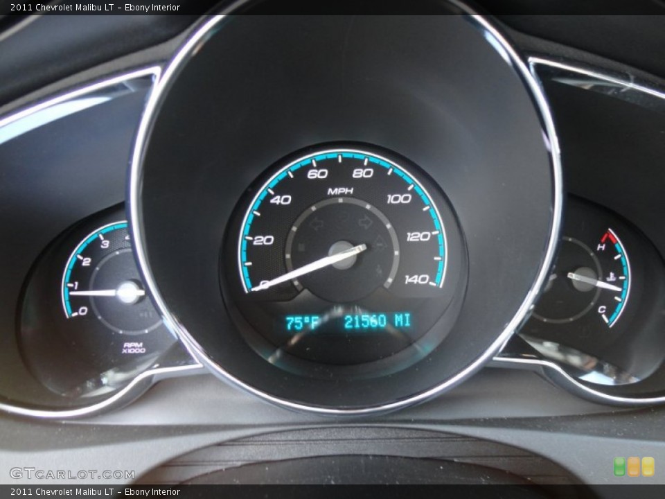 Ebony Interior Gauges for the 2011 Chevrolet Malibu LT #50094948