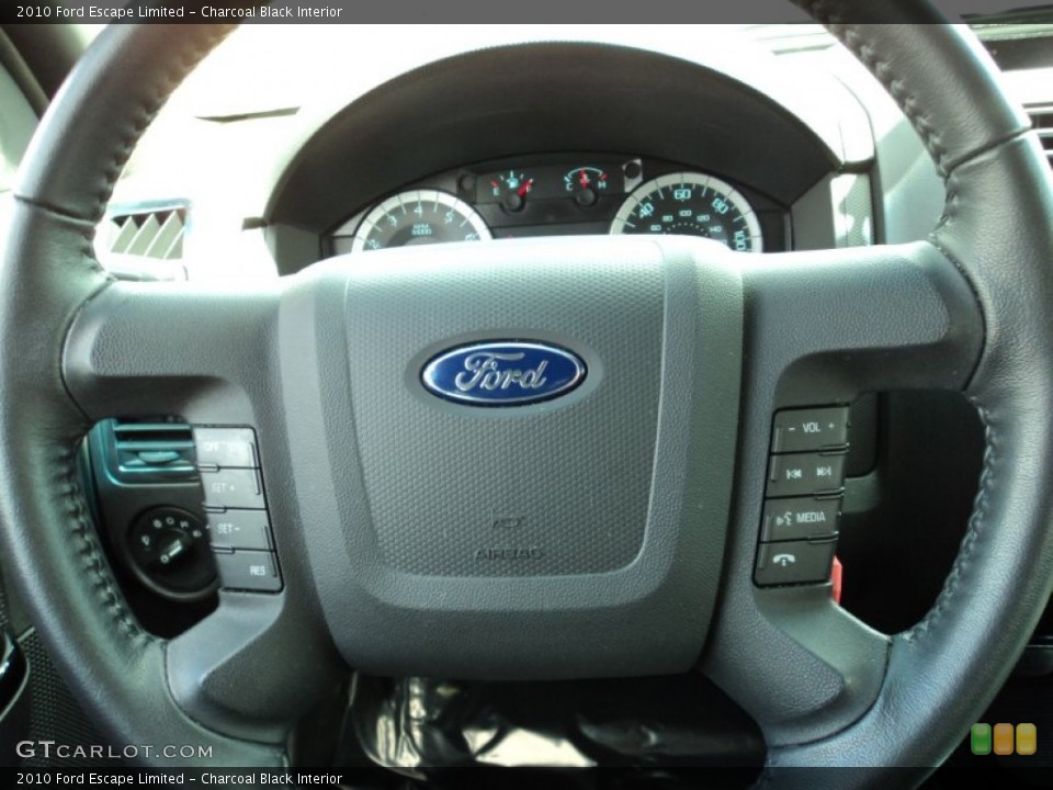 Charcoal Black Interior Steering Wheel for the 2010 Ford Escape Limited #50098128