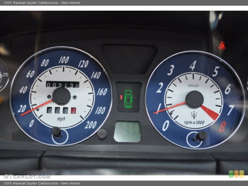 Nero Interior Gauges for the 2005 Maserati Spyder Cambiocorsa #50107200