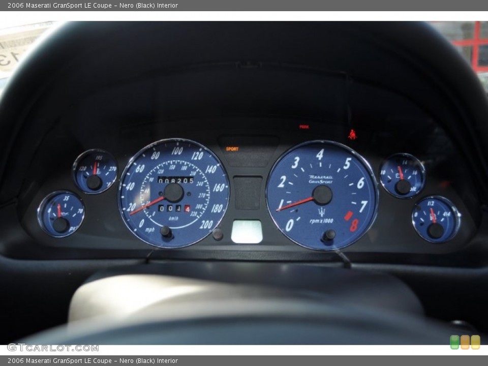 Nero (Black) Interior Gauges for the 2006 Maserati GranSport LE Coupe #50107497