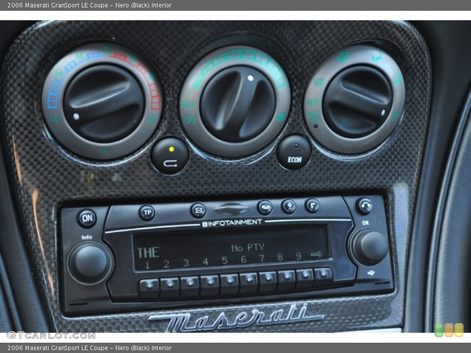 Nero (Black) Interior Controls for the 2006 Maserati GranSport LE Coupe #50107539