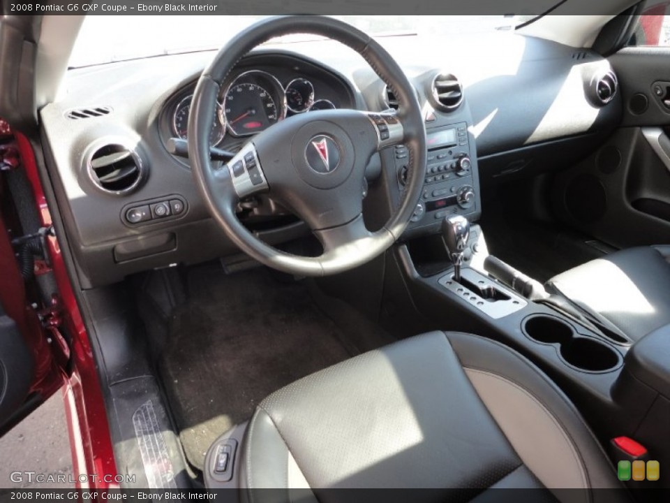 Ebony Black Interior Photo for the 2008 Pontiac G6 GXP Coupe #50107878