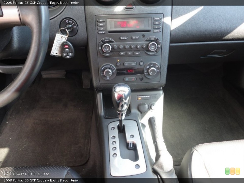 Ebony Black Interior Controls for the 2008 Pontiac G6 GXP Coupe #50107920