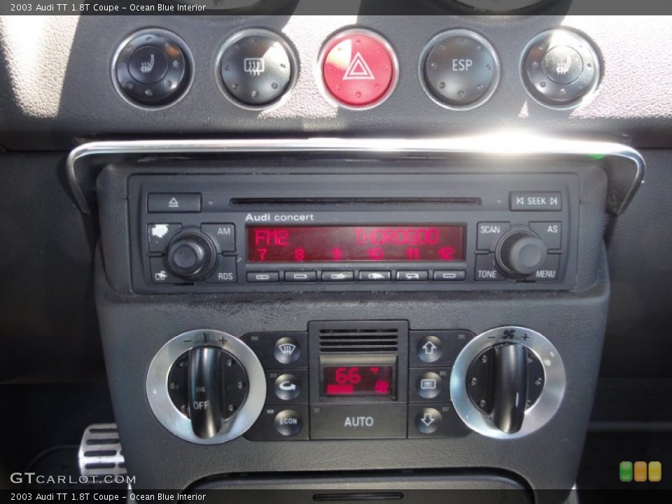 Ocean Blue Interior Controls for the 2003 Audi TT 1.8T Coupe #50108601
