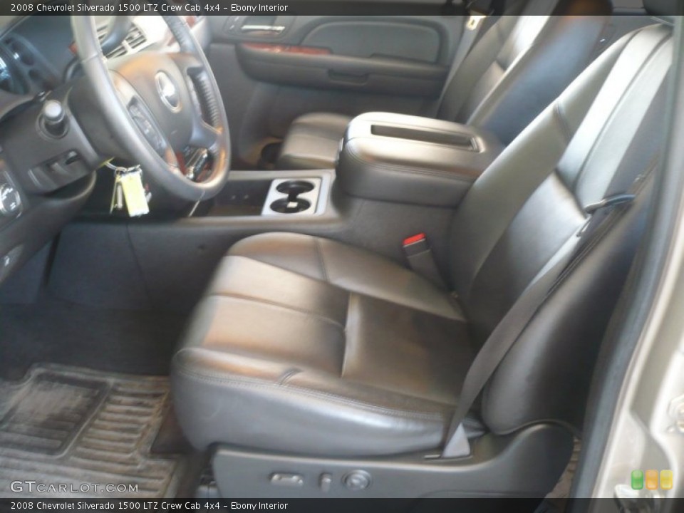 Ebony Interior Photo for the 2008 Chevrolet Silverado 1500 LTZ Crew Cab 4x4 #50110912