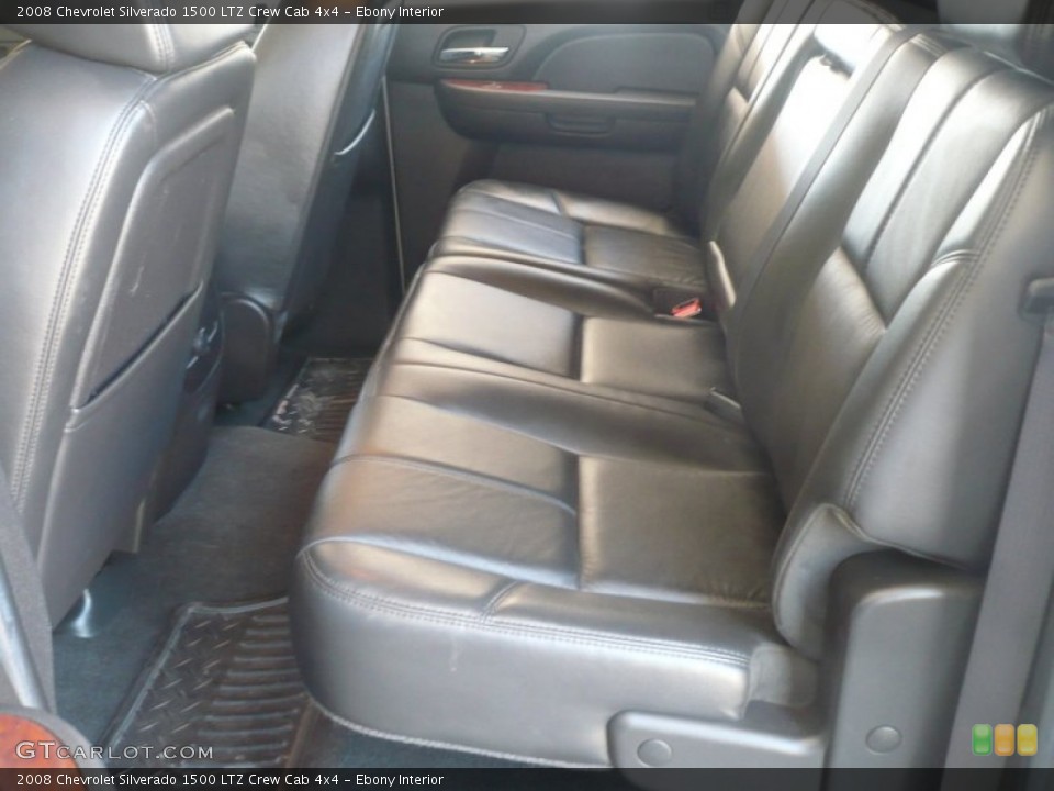 Ebony Interior Photo for the 2008 Chevrolet Silverado 1500 LTZ Crew Cab 4x4 #50110929