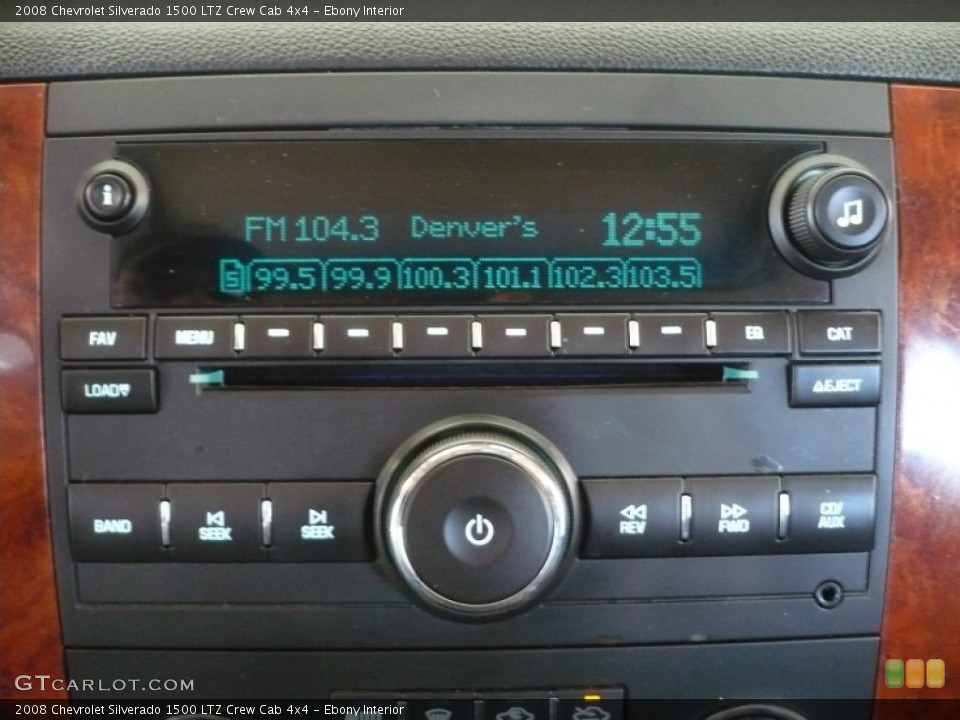 Ebony Interior Controls for the 2008 Chevrolet Silverado 1500 LTZ Crew Cab 4x4 #50111254