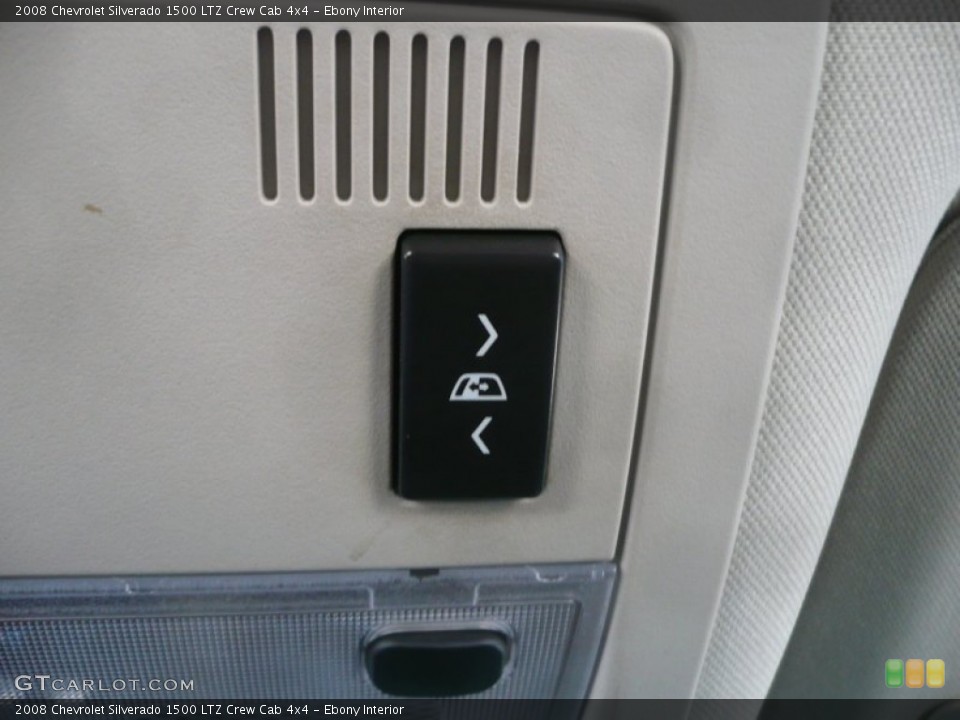Ebony Interior Controls for the 2008 Chevrolet Silverado 1500 LTZ Crew Cab 4x4 #50111319