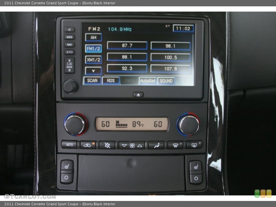 Ebony Black Interior Controls for the 2011 Chevrolet Corvette Grand Sport Coupe #50115591