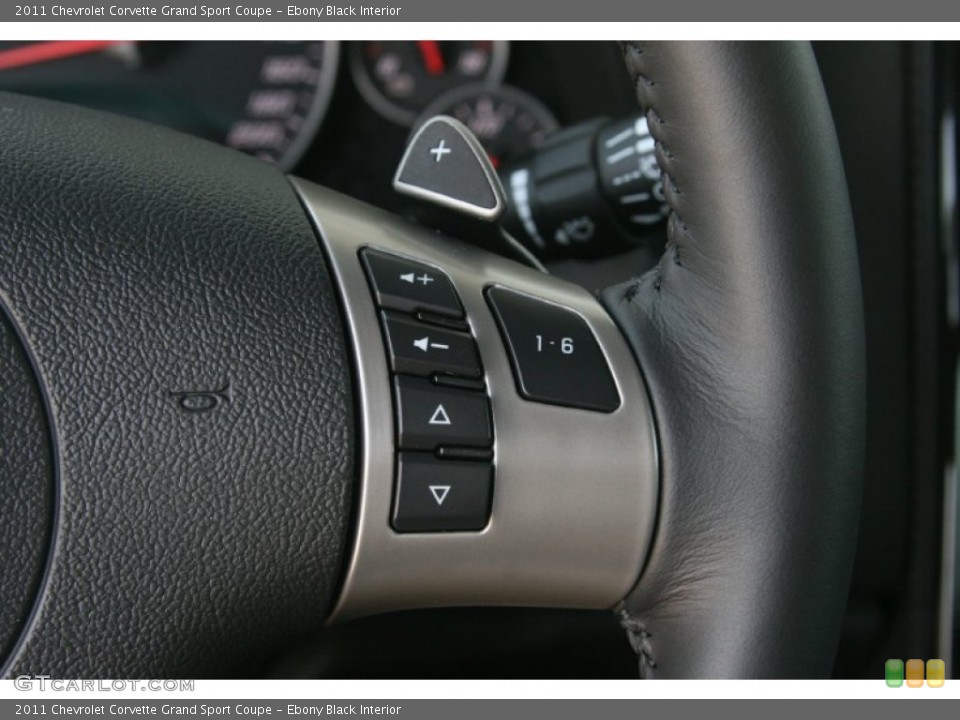 Ebony Black Interior Controls for the 2011 Chevrolet Corvette Grand Sport Coupe #50115615