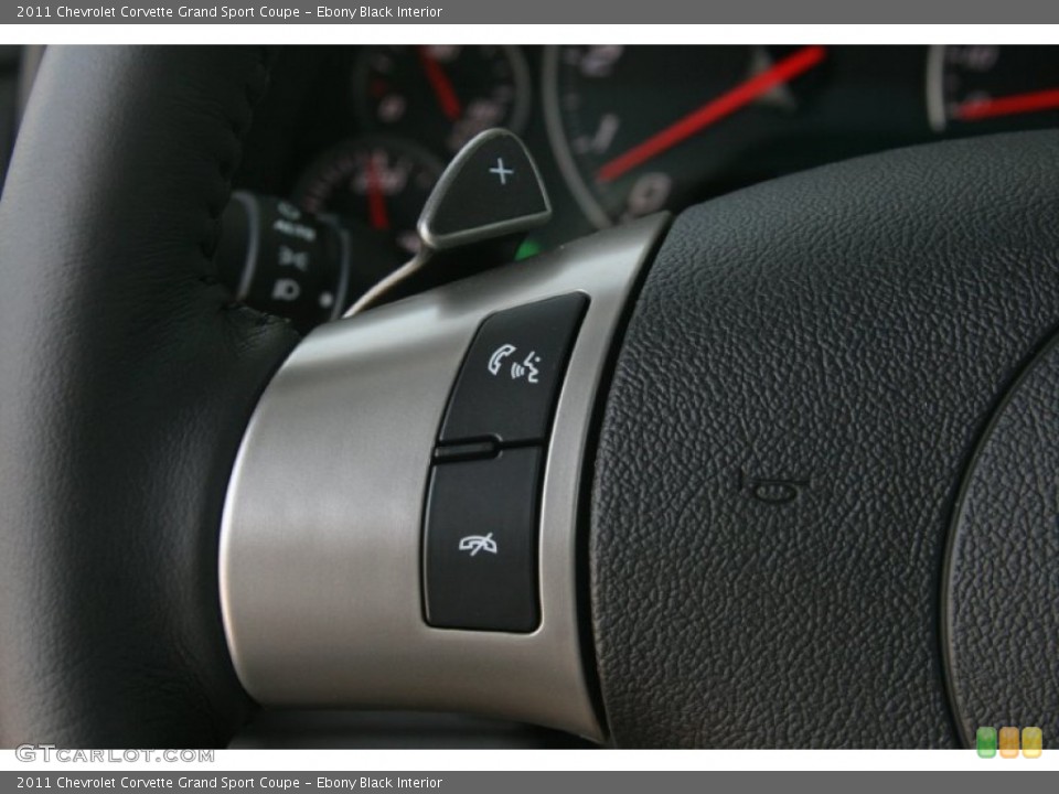 Ebony Black Interior Controls for the 2011 Chevrolet Corvette Grand Sport Coupe #50115630