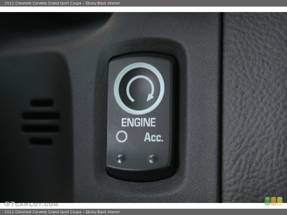 Ebony Black Interior Controls for the 2011 Chevrolet Corvette Grand Sport Coupe #50115653