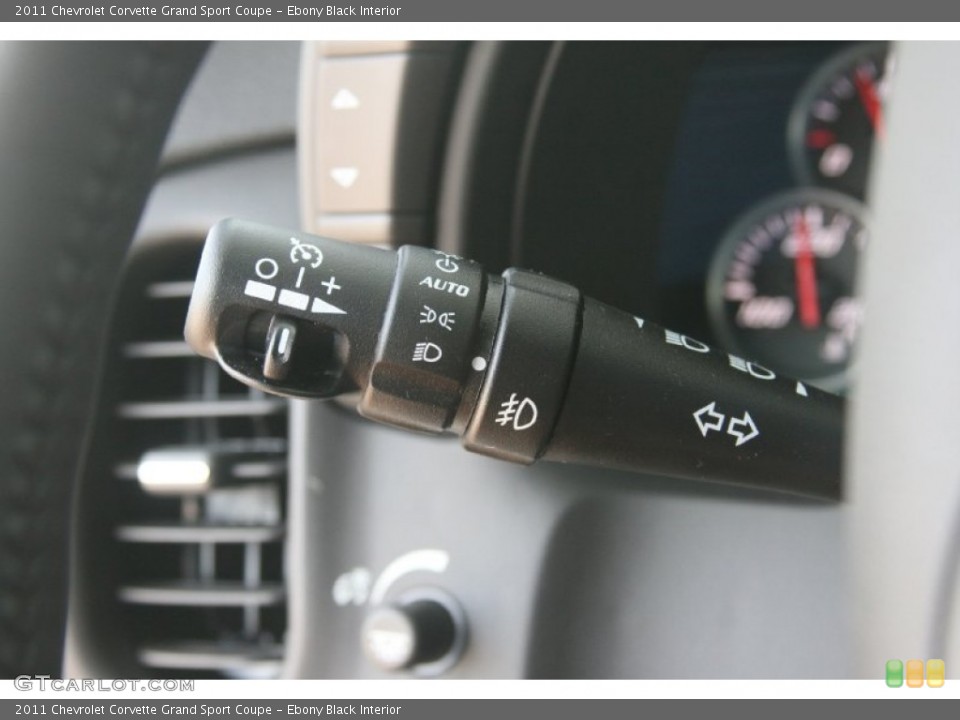 Ebony Black Interior Controls for the 2011 Chevrolet Corvette Grand Sport Coupe #50115666