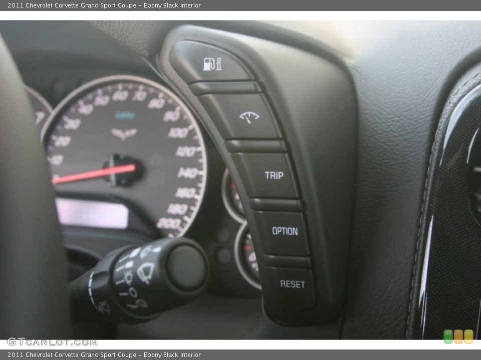 Ebony Black Interior Controls for the 2011 Chevrolet Corvette Grand Sport Coupe #50115678