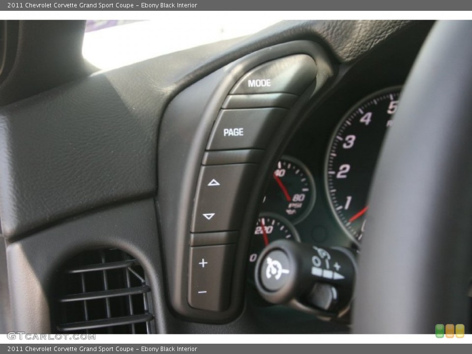 Ebony Black Interior Controls for the 2011 Chevrolet Corvette Grand Sport Coupe #50115693