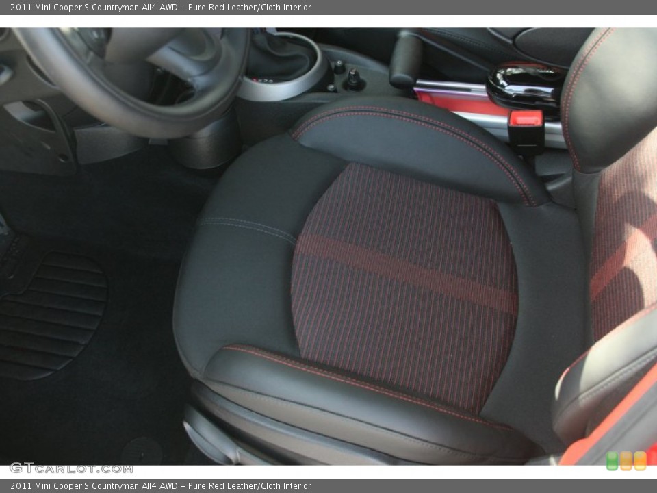 Pure Red Leather/Cloth Interior Photo for the 2011 Mini Cooper S Countryman All4 AWD #50115834