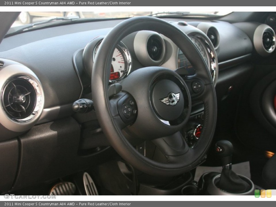 Pure Red Leather/Cloth Interior Dashboard for the 2011 Mini Cooper S Countryman All4 AWD #50115873