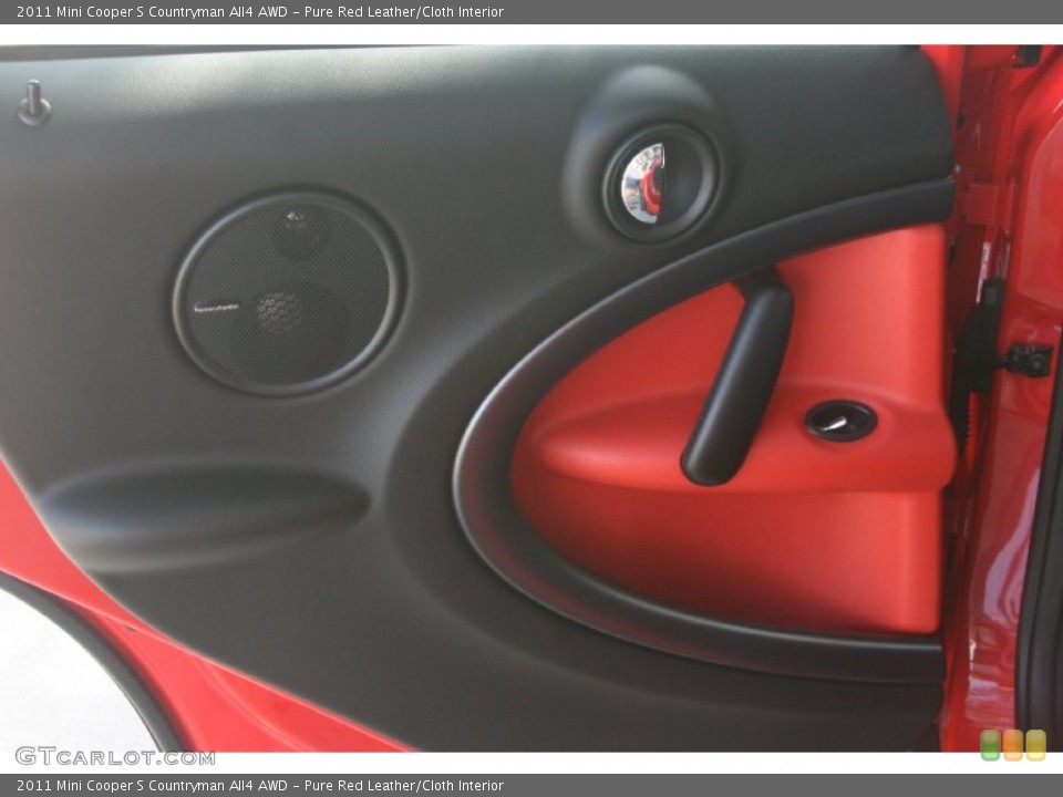Pure Red Leather/Cloth Interior Door Panel for the 2011 Mini Cooper S Countryman All4 AWD #50116071