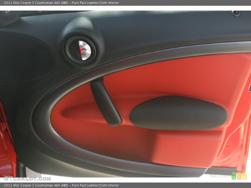 Pure Red Leather/Cloth Interior Door Panel for the 2011 Mini Cooper S Countryman All4 AWD #50116137