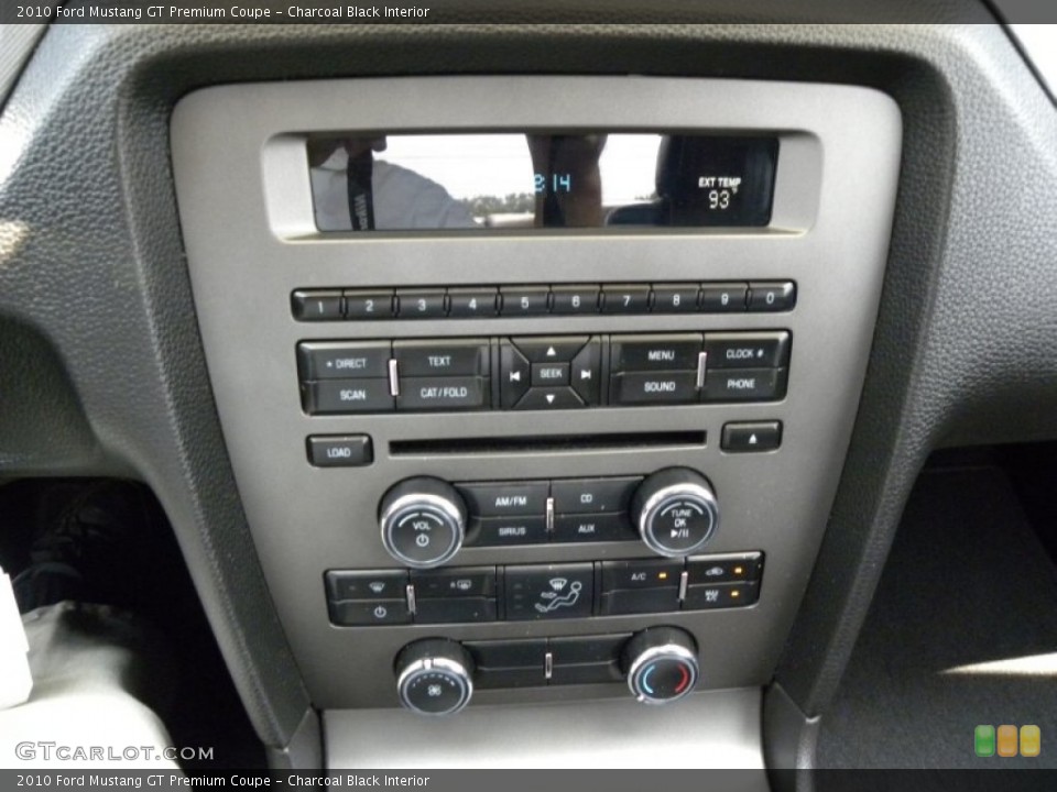 Charcoal Black Interior Controls for the 2010 Ford Mustang GT Premium Coupe #50118699