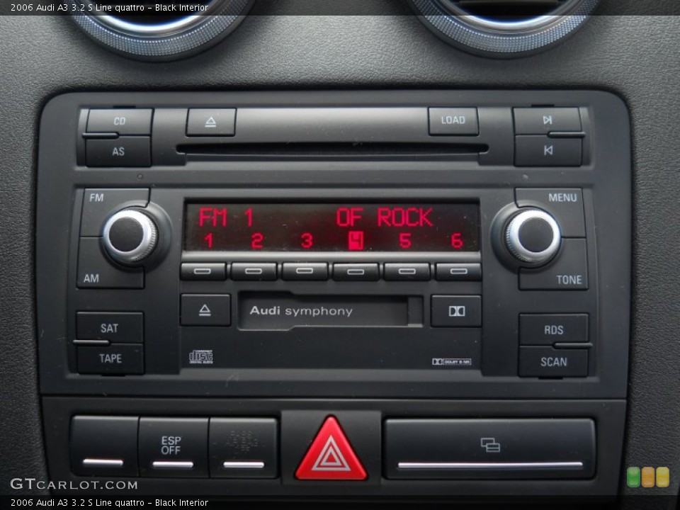Black Interior Controls for the 2006 Audi A3 3.2 S Line quattro #50118861