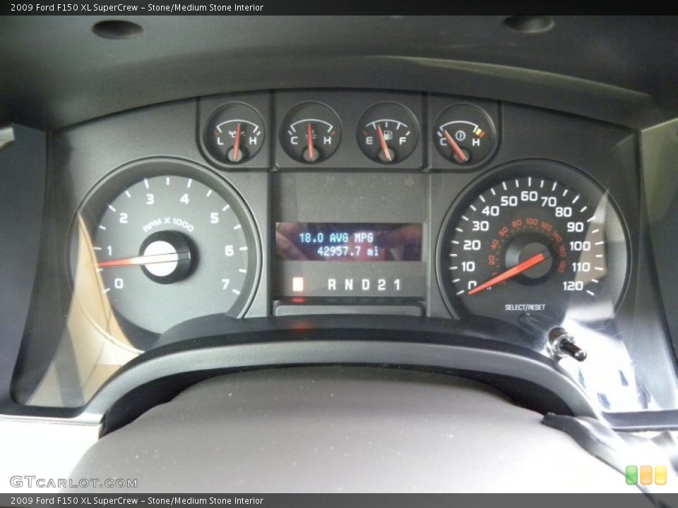 Stone/Medium Stone Interior Gauges for the 2009 Ford F150 XL SuperCrew #50119095
