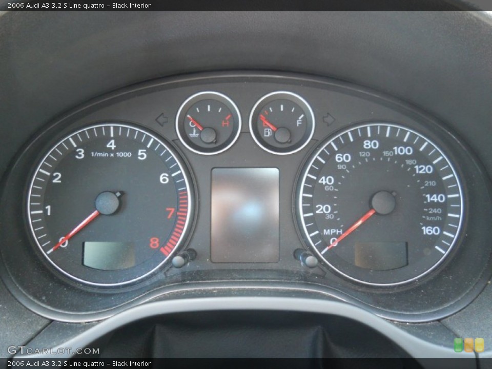 Black Interior Gauges for the 2006 Audi A3 3.2 S Line quattro #50119200