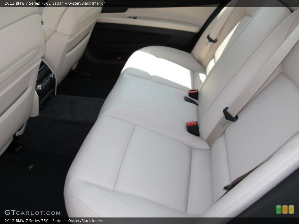 Oyster/Black Interior Photo for the 2012 BMW 7 Series 750Li Sedan #50120571