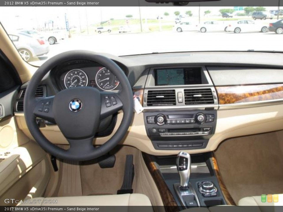 Sand Beige Interior Dashboard for the 2012 BMW X5 xDrive35i Premium #50120733