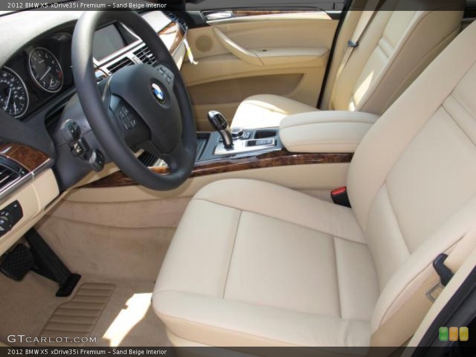 Sand Beige Interior Photo for the 2012 BMW X5 xDrive35i Premium #50120775