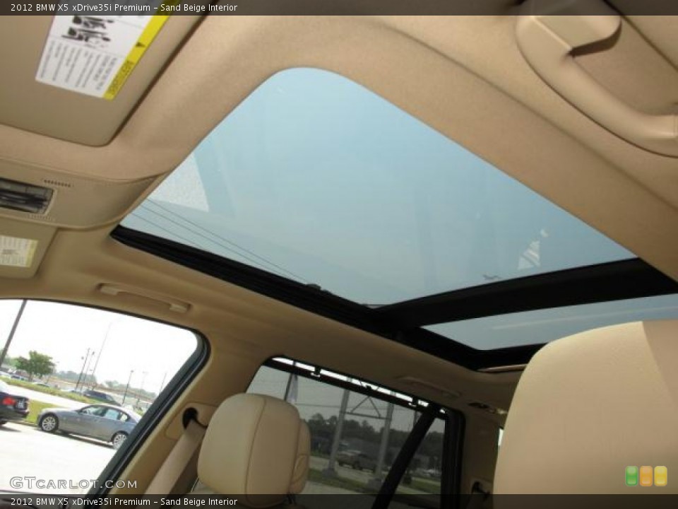 Sand Beige Interior Sunroof for the 2012 BMW X5 xDrive35i Premium #50120781