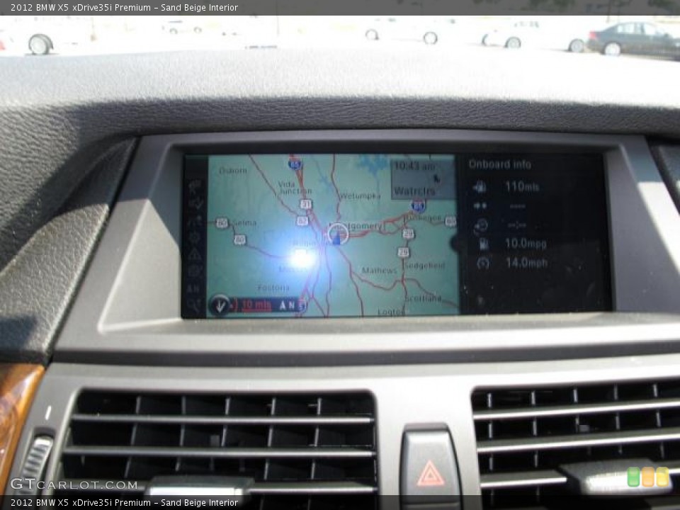 Sand Beige Interior Navigation for the 2012 BMW X5 xDrive35i Premium #50120811